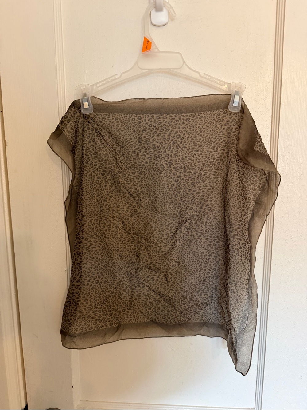 Sheer Leopard-Print Women's Scarf/Wrap. Like new condition